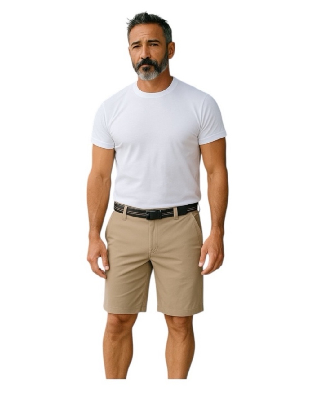 George Belted Stonewash Cargo Shorts